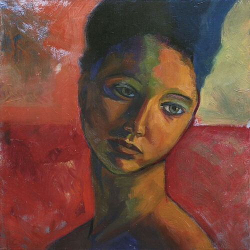 Colomba portrait de colomba peinture visage de femme